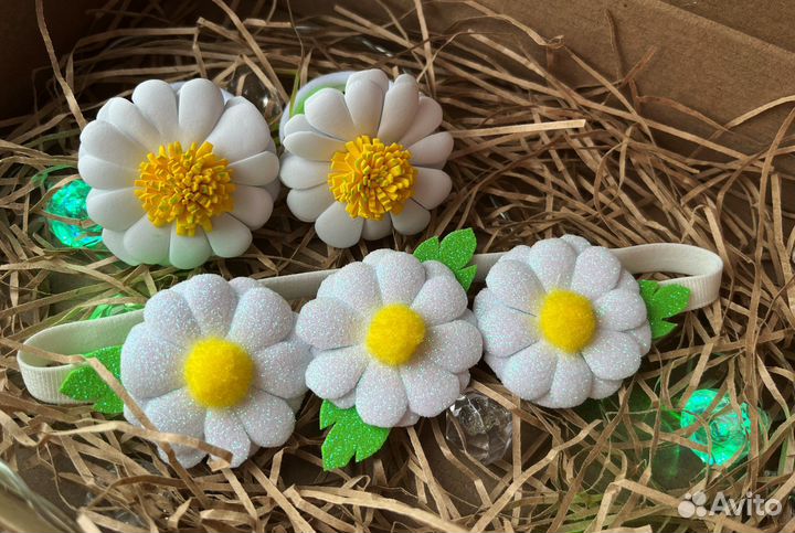 Резинки, заколки, ободки и повязки ручной работы