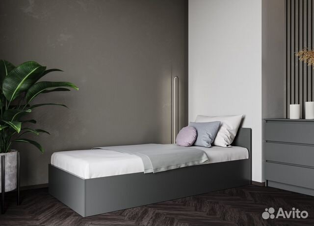 Кровать 900х2000 графит