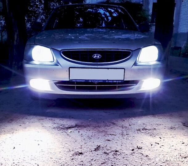 Led Птф Hyundai Accent 80W Акцент - переключаемый
