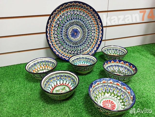 Комплект Узбекской посуды Риштанская керамика