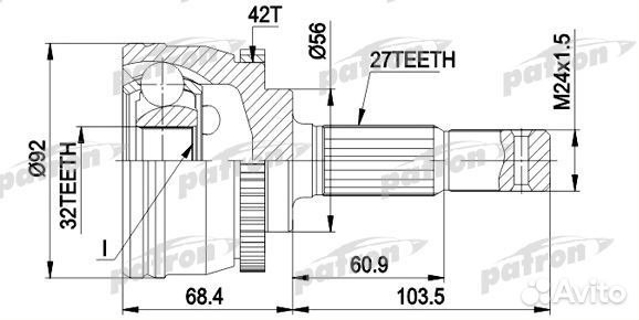 Шрус Nissan Premiera 3921171J26 3921173J26 NKN