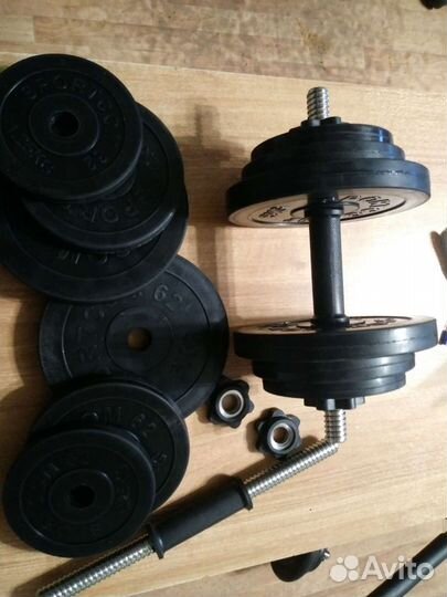 Гантели обрезиненные 2 по 19.1 кг