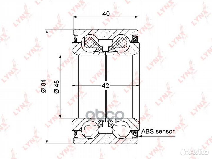 Комплект подшипника ступицы колеса перед WB