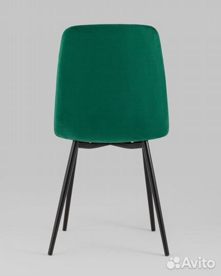 Стул Oliver велюр тёмно-зелёный