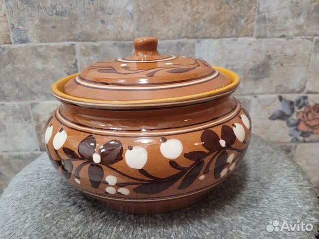 Новый большой керамический горшок для запекания купить в Санкт ...