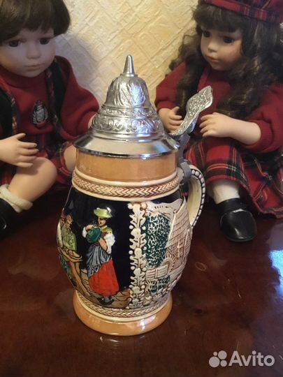 Кружка винтажная пивная с крышкой (dbgm)