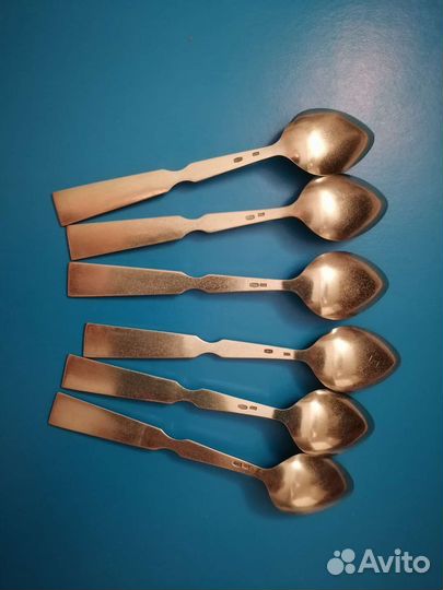 Набор кофейных ложек серебро СССР