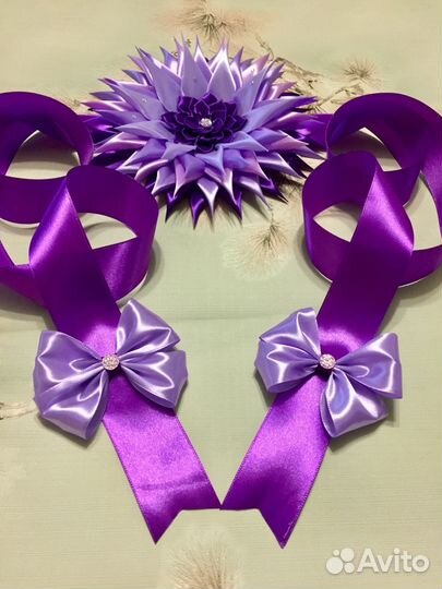 Банты на выписку ручной работы