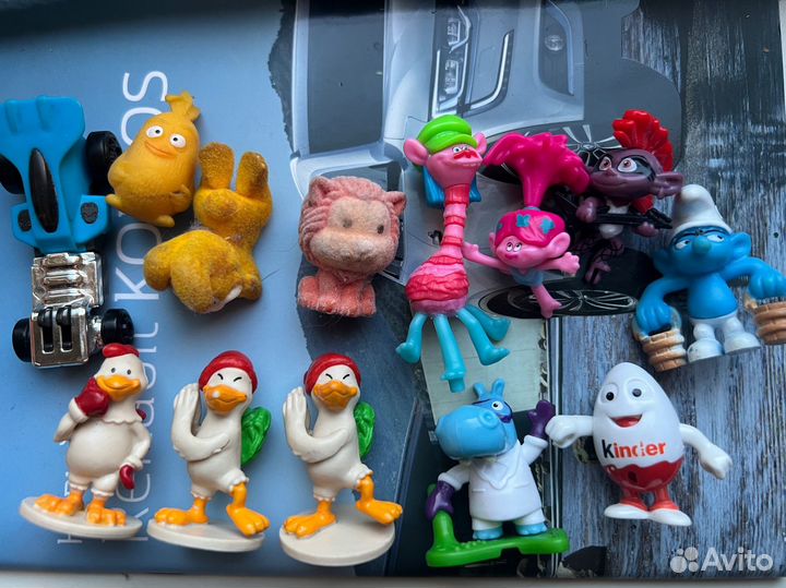 13шт киндер-сюрпризы Бегемотик, тролли