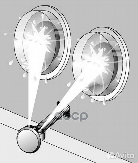 Омыватель фар (комплект) С двойной телескопической