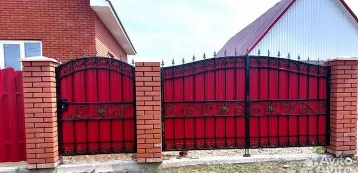 Кованные ворота и калитка