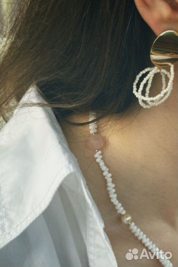 Серьги с перламутром