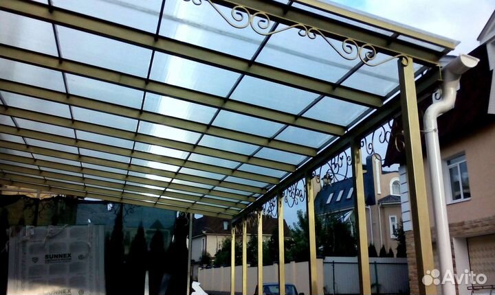 Навесы двускатные