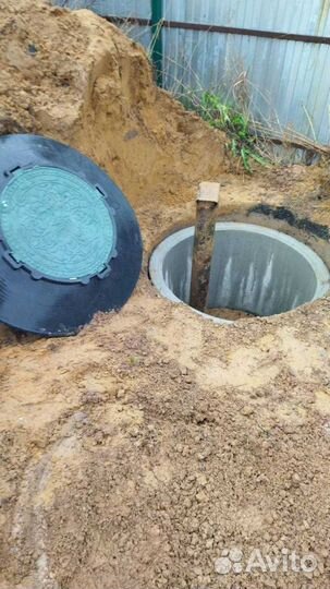 Установка септик из бетонных колец под ключ