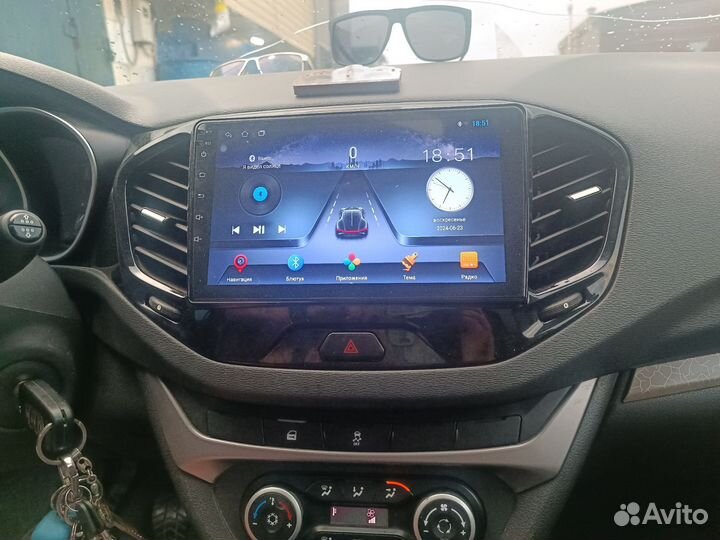 Магнитола 2 din android 9 дюймов LADA vesta