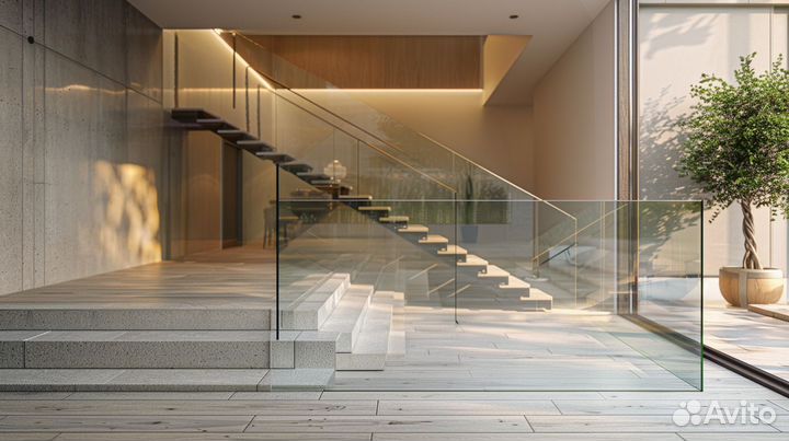 Стеклянные перила и ограждения