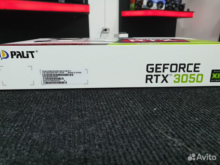 Видеокарта Palit GeForce RTX 3050 StormX 8Gb gddr6