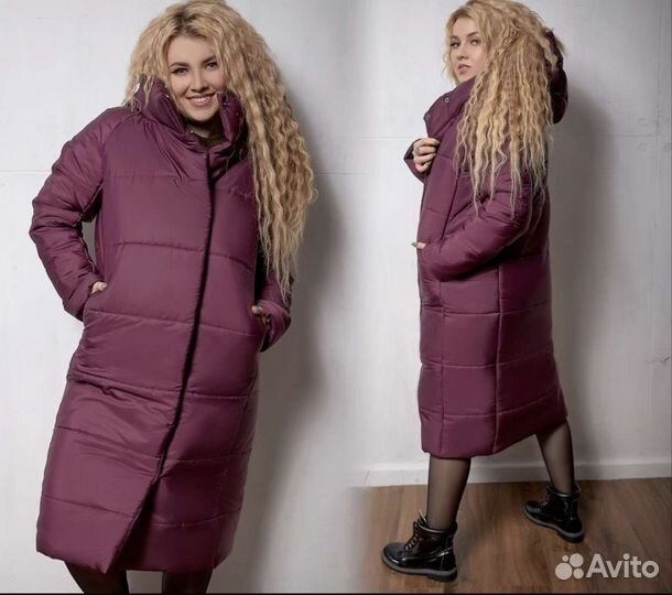 Пуховик женский oversize