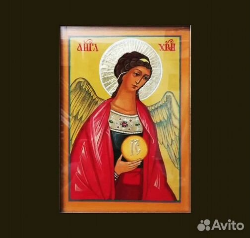 Рукописная икона Ангела Хранителя