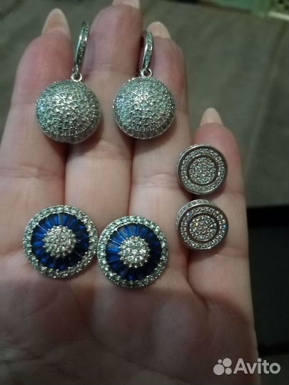 Серьги серебро