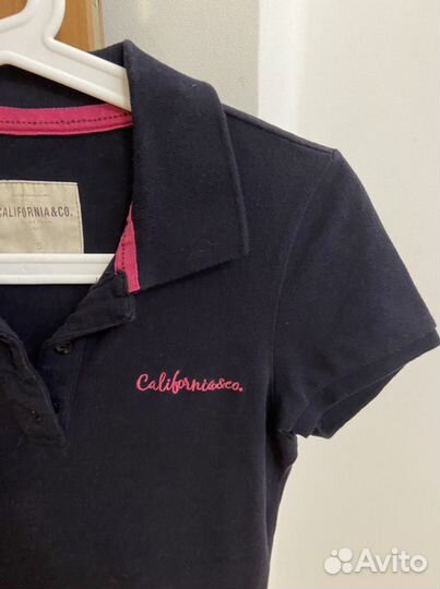 Поло черное, размер S