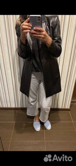 Кожаное пальто