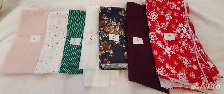 Отрезы ткани разной пакетом