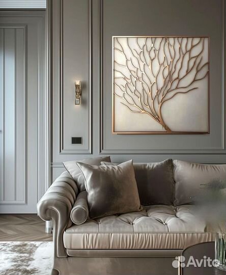 Картина на заказ. Картина золотая поталь