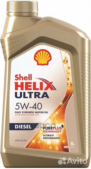 Shell 5W40 (1L) Helix Diesel Ultra масло мот.A