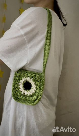 Вязанная мини сумка
