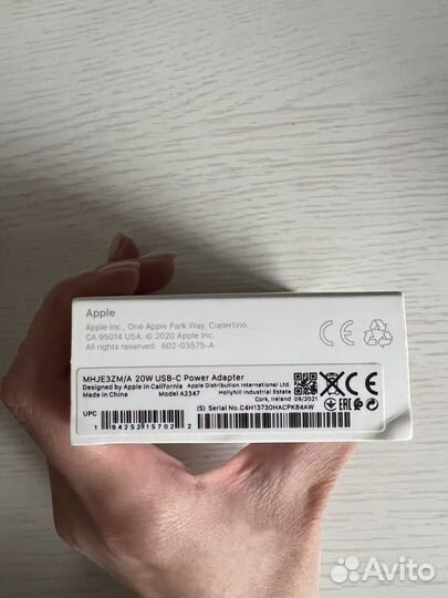 Сетевое зарядное устройство apple