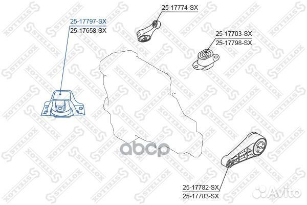 25-17797-SX подушка двигателя правая Nissan Mi