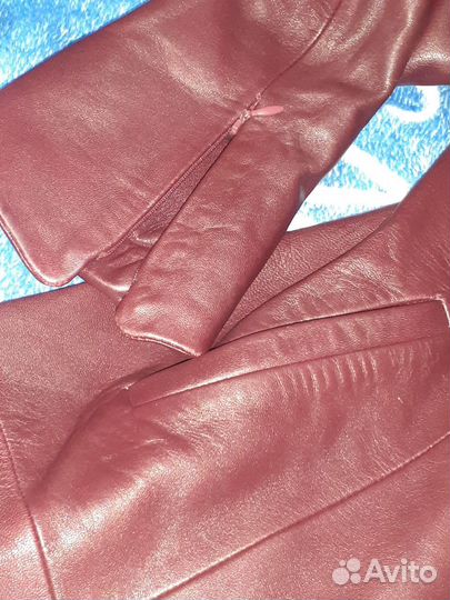 Кожаное женское пальто размер М(46-48)