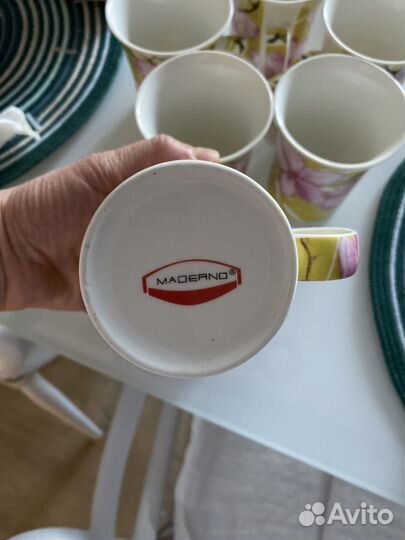 Набор чайных чашек 6 фарфор