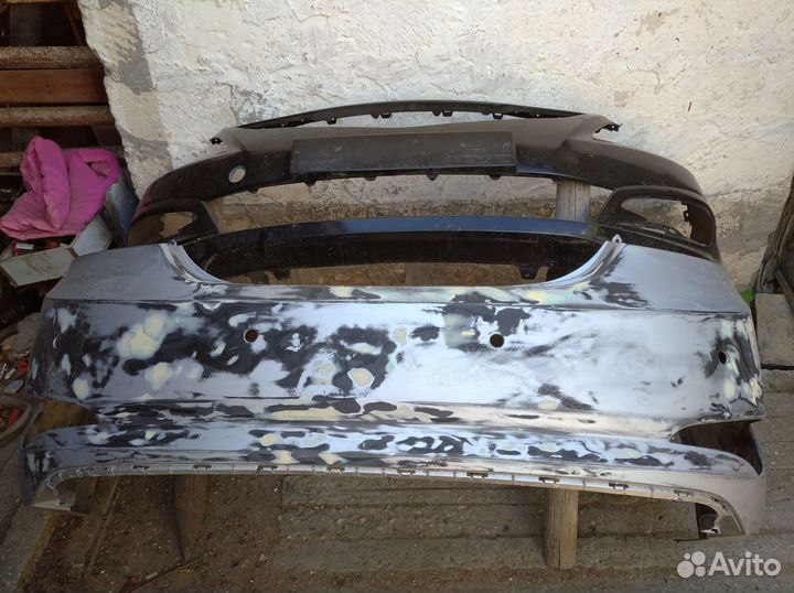 Передний бампер на hyundai solaris 2015