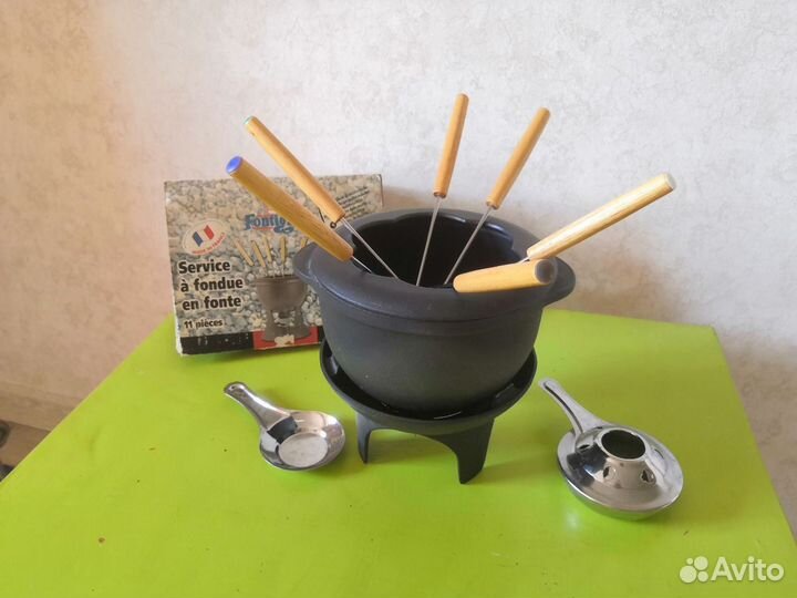 Набор для фондю чугунный (Франция)