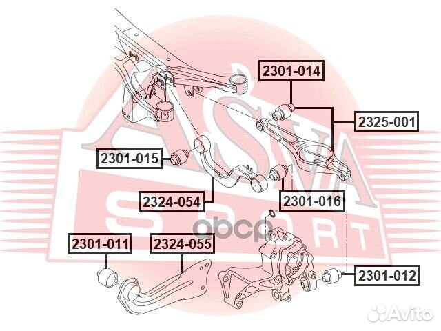 Рычаг 2325-001 asva