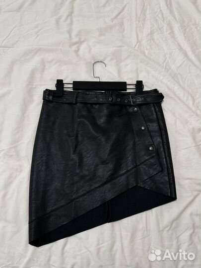 Юбка миди из экокожи