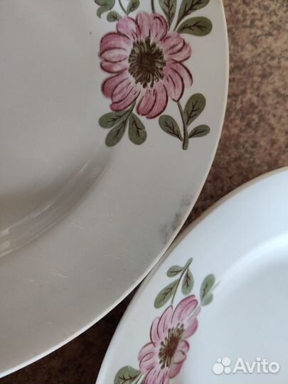 Тарелки зик винтаж 3шт цветы