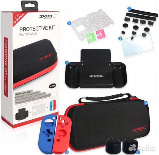 Набор аксессуаров dobe Protective Kit для Nintendo