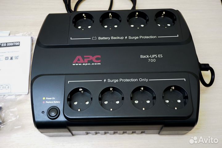 Ибп APC Back-UPS ES 700 с новым аккумулятором