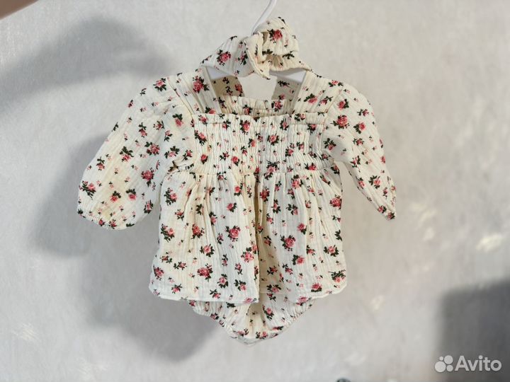 Нарядное боди платье для девочки 62-68