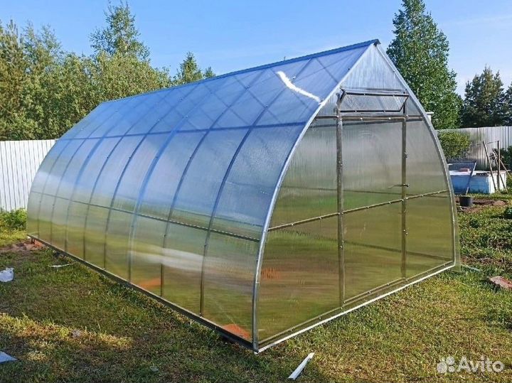 Теплица капля усиленная 3х6 м из поликарбоната