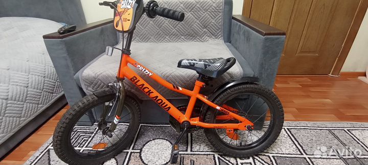 Детский велосипед black aqua