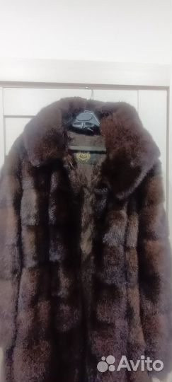 Шуба норковая с капюшоном