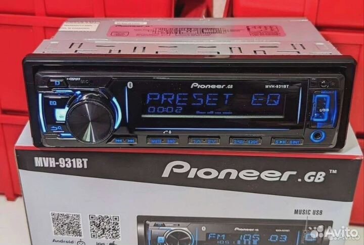 Магнитола 1din Pioneer (процессорная)