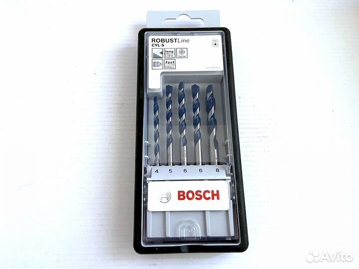 Набор сверла по бетону 5 штук Bosch Robust Line