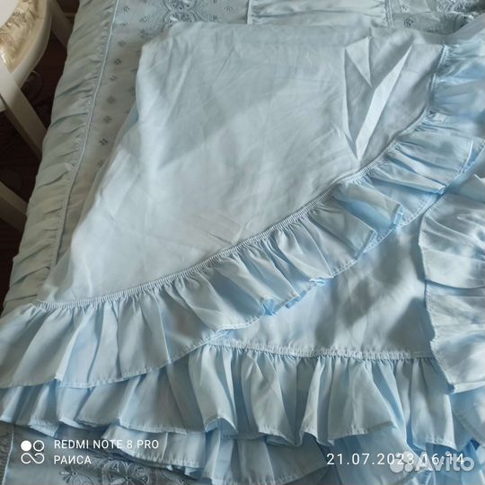 Покрывало комплект, голубой