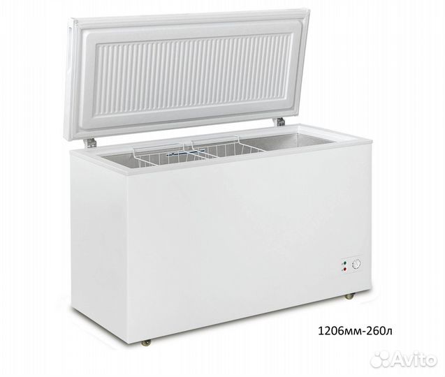 Морозильный ларь с глухой крышкой 1206мм-260л NEW