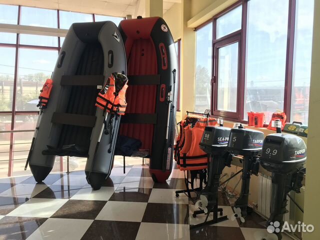 Лодка пвх Mishimo Lite 335 (красно-черный) корея